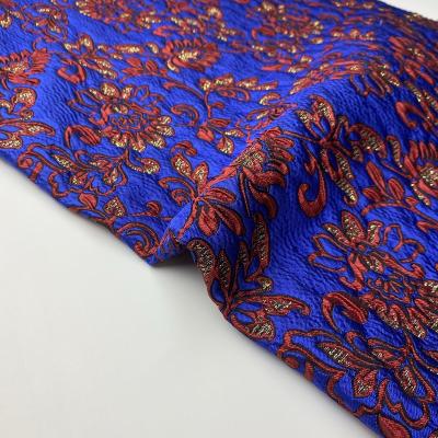 China China Bluey Digital Printed Luxury QUICK DRY Custom Brocade Jacquard Fabric For Dress for sale