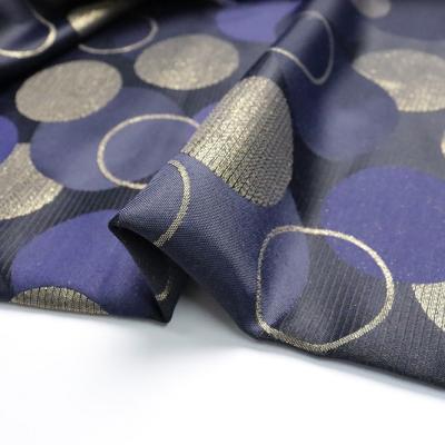 China Fashion Breathable Wholesale Luxury Abstract Design Jacquard Metallic Woven Fabric for sale