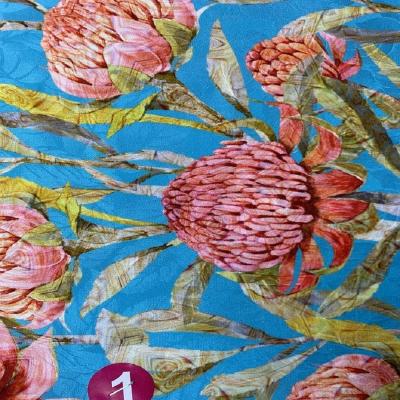 China Double Faced Stock Lot Printing Hot Sale Patchwork Polyester Satin Jacquard Fabric for sale