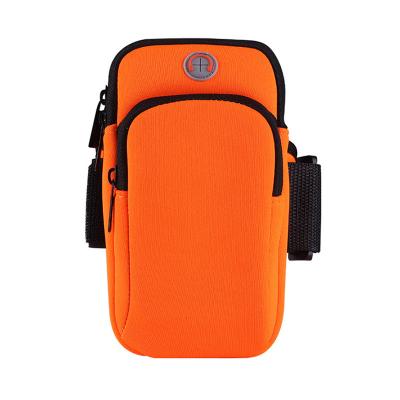 China Customized Shockproof LOGO Outdoor Waterproof Neoprene Fitness Mobile Phone Sports Arm Bag for sale