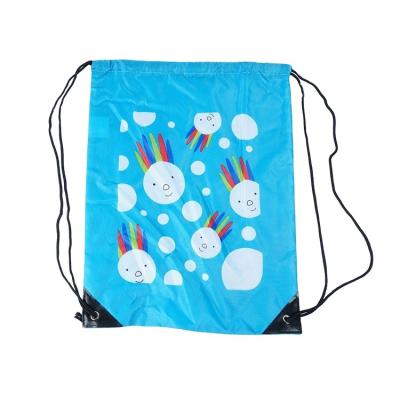 China Popular Commodity Design Waterproof Printed Polyester Nylon Drawstring Bag for sale