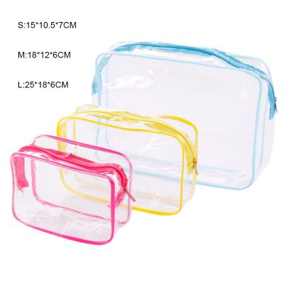 China Portable Waterproof Neceser Make Up Transparent Cosmetic Bag PVC Women Zipper Clear Makeup Bags Beauty Case Travel Make Up Organizer Storage Bath Toiletry Wash Bag for sale