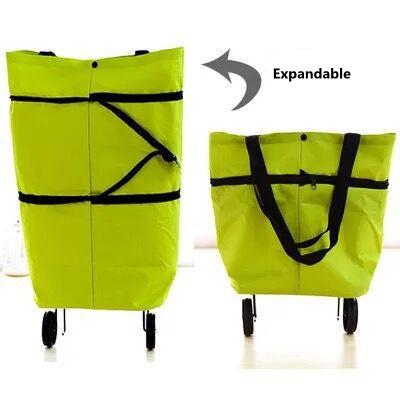 China 2021Hot Sale Supermarket Collapsible Shopping Bag Carts Reusable Cart Foldable Reusable Grocery Shopping Carts with Wheels for sale