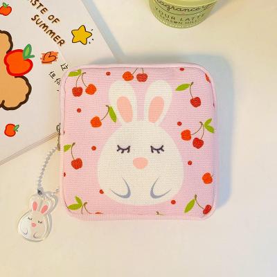 China 2021 Hot Sale Cartoon Eco-friendly Sanitary Napkin Bag Portable Storage Bag For Girls for sale