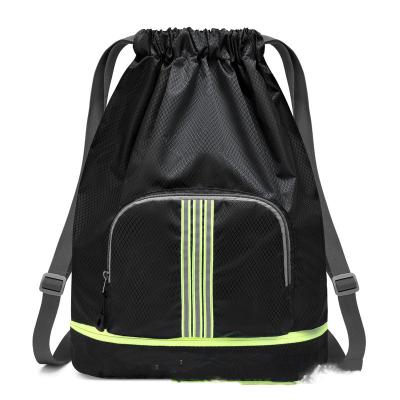 China Waterproof /Easy To Carry Waterproof Drawstring Sports Backpack Shoe Bag Neoprene Nylon Shop String Football Sports Bag For Sports for sale