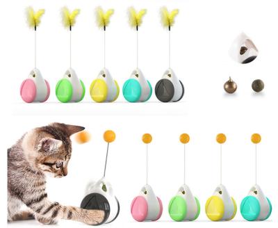 China New Design Eco-friendly Interactive Tumbler Teaser Stick Wand Cat Toys with Catnip for sale