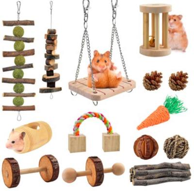 China Viable Good Quality Hamster Chew Toys Natural Pine Wood Guinea Pigs Rats Chinchillas Toys Accessories Exercise Birds Bunny Rabbits for sale