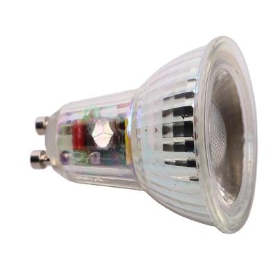 China Modern Imitation Glass 7W GU10 COB Modern IC Driver 220V-240V LED Linear Spotlight Lamp Light Bulb for sale