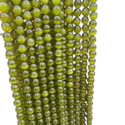 China Opal Cat Eyes Beads Dark Green Glass Bead Bracelets For Making Bracelet Wholesale New Products For DIY Jewelry Making for sale