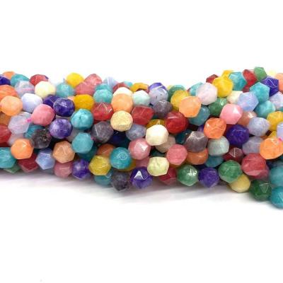 China High Quality Colorful Stone Gemstone 8mm Faceted Natural Stone Beads For Jewelry Making for sale