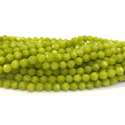 China High Quality Stone Fruit Green Gemstone 8mm Faceted Natural Stone Beads For Jewelry Making for sale