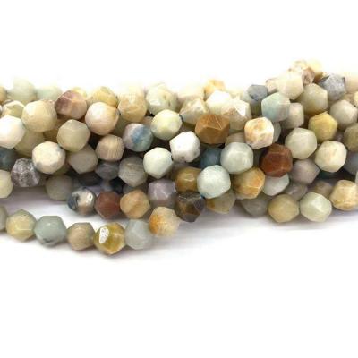 China High Quality Amazon Stone 8mm Gemstone Faceted Natural Stone Beads For Jewelry Making for sale