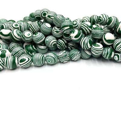 China High Quality 6/8/10mm Natural Bohemia Bracelet Bangle Stone Beads Various Colored Malachite Round Bead For DIY Bracelet for sale