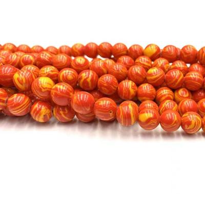 China Hot Selling High Quality Natural Stone 6/8/10mm Beads Bracelet Malachite Red Round Bead For DIY Bracelet For Jewelry Making for sale