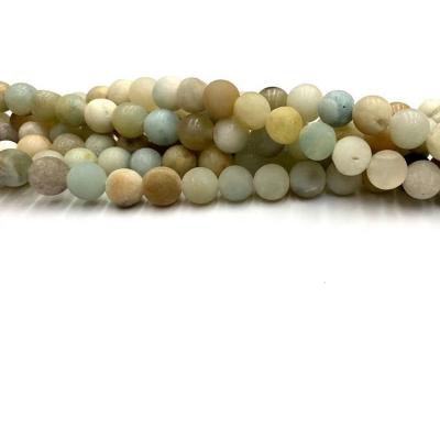 China Hot Selling High Quality Natural 6/8/10mm Stone Bracelet Beads Frosted Amazon Round Bead For DIY Bracelet For Jewelry Making for sale