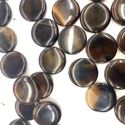 China Bracelet Agate Wholesale Slices 20/25/30 Mm Natural Coffee Gemstone Beads Large Agate Double Druzy Dangle Agate For Making Jewelry for sale