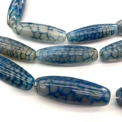 China High Quality Natural Dragon Pattern Agate Teardrop Blue Gemstone 10_40mm Pendant Bracelet Gift Suitable For DIY Fashion Ladies Jewelry for sale