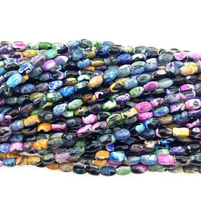 China Wholesale 4*6mm Fired Agate Beads Gemstone Natural Stone Beads Bracelet Semi Round Loose Beads For Jewelry Making for sale