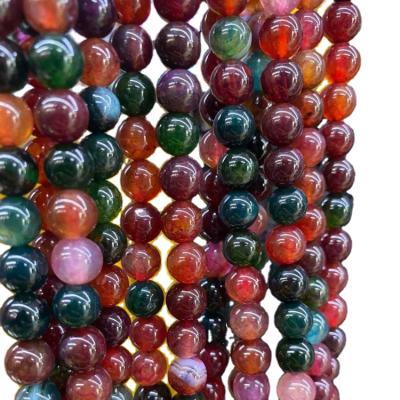 China Wholesale Hot Sale Natural Tourmaline Dragon Pattern Agate Raw Stone Bracelet Beads Loose Gemstone Beads For DIY Jewelry Making for sale