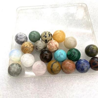 China DIY jewelry making 20mm natural stone beadsTeaching gift box kinds of Crystal Gold Mineral Raw Stone natural gift for sale