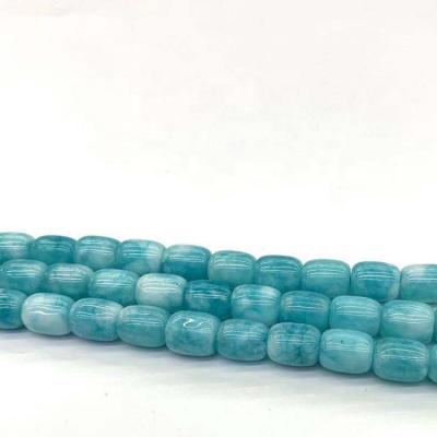 China Stone Tibetan Dzi Agate Beads Wholesale 9_13 Agate Tianhe Blue Stone Long Bucket Beads Tibet Dzi Beads For Jewelry Making for sale