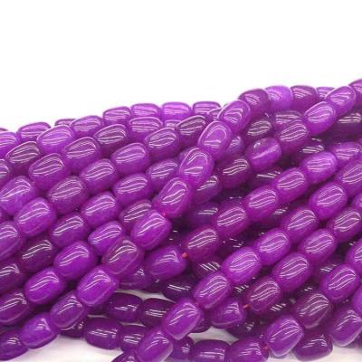 China Stone Tibetan Dzi Agate Beads Wholesale 9_13 Agate Long Bucket Fuchsia Beads Tibet Dzi Beads For Jewelry Making for sale