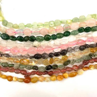 China Wholesale 8 Colors Colorful Natural Stone Loose Stone Beads 6*9 Irregular Shape For Jewelry Making Necklaces for sale