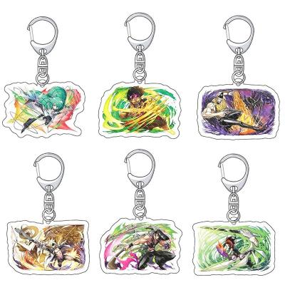 China King Cartoon Figure Keychains Hanging Acrylic Car Backpack Shaman Keychain Trinket Bag Cellphone Decor Key Holder Pendant Pendant for Anime Fans for sale