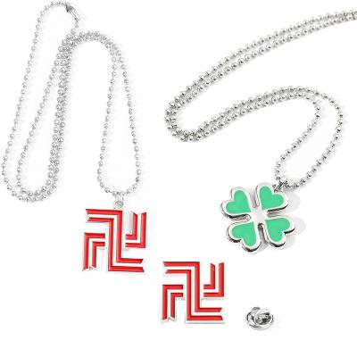 China FASHIONABLE Japanese Leaf Clover Necklace Four Avenger Tokyo Anime Pendant Sweater Beads Chain Necklaces For Women Girls Choker for sale