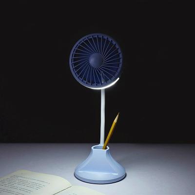 China Hot Children Rechargeable Mini Table Fan School Students USB Storage Platform Fan With Reading Light for sale