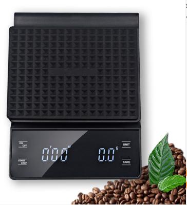 China New Popular Digital Multi Function Coffee Scale 3000g 0.1g Electronic Kitchen Food Scale Weight Measuring Scale 2023 With Timer Function for sale