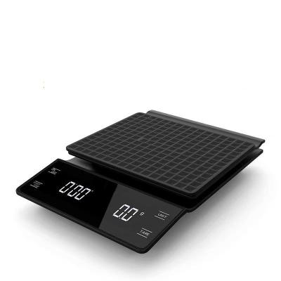 China New Popular Digital Multi Function Coffee Scale 3000g 0.1g Electronic Kitchen Food Scale Weight Measuring Scale 2023 With Timer Function for sale