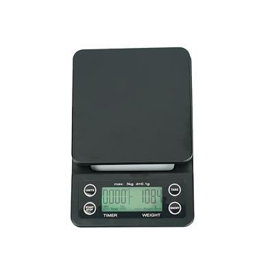 China Weight Measuring 2023 Multi Function Innovativ Digital Coffee Scale Popular Electronic Kitchen Food Scales 3000g/5000g 0.1g With LED Display for sale