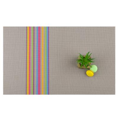 China 2017 New Stripe Style Dish Mat PVC Place Mats Food Viable Easy Clean Hot Dining Table Mats Dining Table Mats for sale