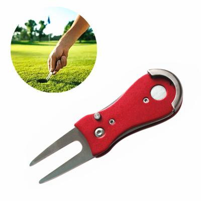 China Clean the grass on the earth ball marker/golf club golf club sport metal golf divot repair tools with custom logo for sale