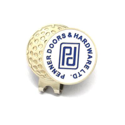 China Promotion/New Souvenir/Collection Style Golf Club Accessories Print Magnetic Enamel Metal Ball Marker Hat Clip for sale