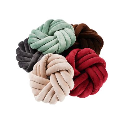 China Terylene New Arrival Fabric Knot Pillow Luxury Solid Knot For Christmas Decoration for sale