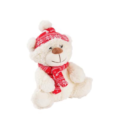 China Cute Decoration Cheap Price Bear Stuffed Toy Valentine Bear Plush Toy With Red Heart for sale