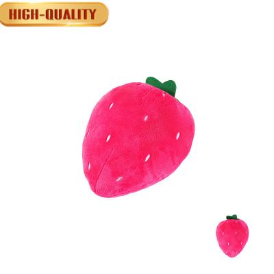 China Terylene Fruittoy Custom Stuffed Strawberry Stuffed Large Plush Fruit Pillow for sale