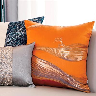 China Waterproof Silk Cushion Designer Feel 45* 45 Square Cushion Sofa for sale