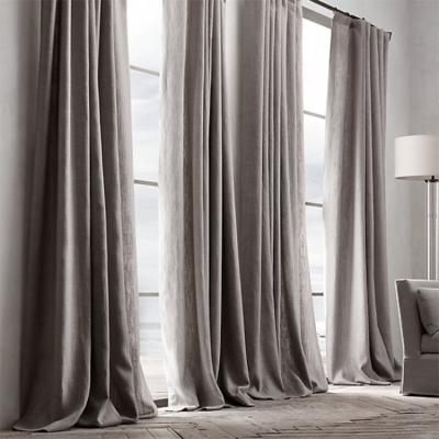 China Blackout 32 Colors Ready Made Stock Curtain Cloth Fabric For Grommet Window Curtain Table Cloth And Cushion for sale