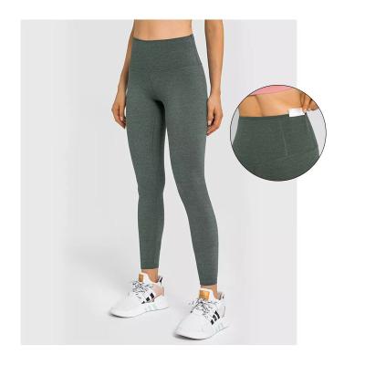 China 2022 Summer Pocket Spring Lulu Waist Breathable High Butt Visible Yoga Pants Lifting Tights High Stretch Yoga Women Legging for sale