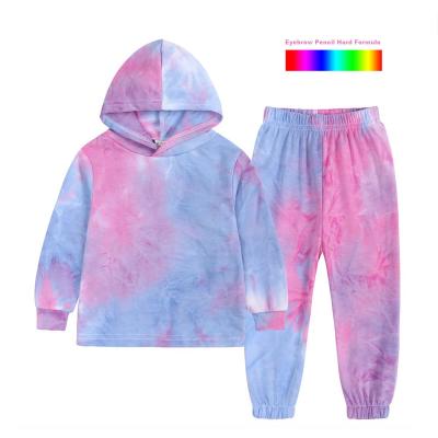 China Casual two piece hoodie set outside wear for middle school kids for sale