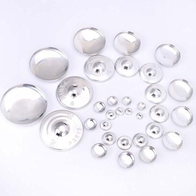 China Washable Wholesale Cloth Covered Fabric Buttons DIY Handmade Aluminum Metal Roll Shape Around Cloth Accessories Clothes for sale