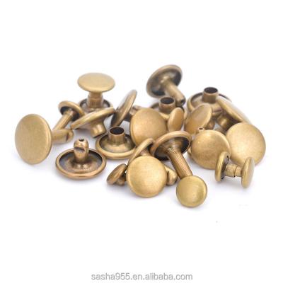 China Other buttons 5/6/8/9/10mm double-sided rivet leather trim fixed belt clothing decoration rivet buckle for sale