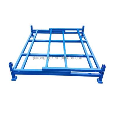 China Corrosion Protection Heavy Duty Industrial Vertical Folding Stacking Racks Metal Storage Shelves for sale