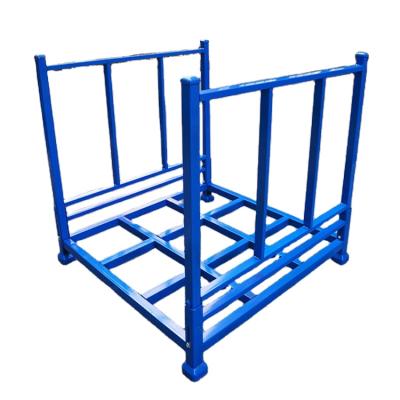 China Corrosion Protection China Factory Metal Racks Tire Racks Foldable Stacking Steel Forklift Use Vertical Storage Shelves for sale