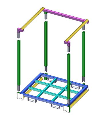 China , And heavy duty corrosion protection stackable, stackable detachable storage stacking rack for sale