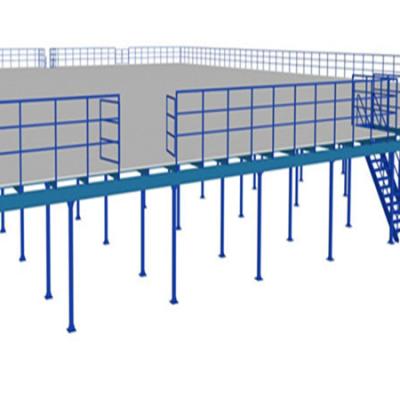 China High Quality And Low Price Q235B Steel Floor Mezzanine System With Steel Racks for sale