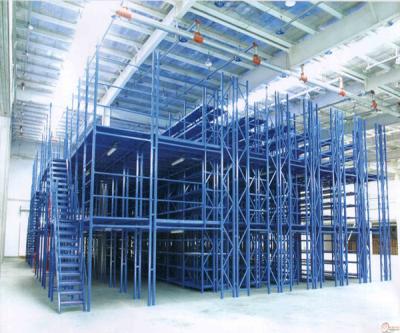 China Corrosion Protection Mezzanine Shelving With Steel Frame for sale